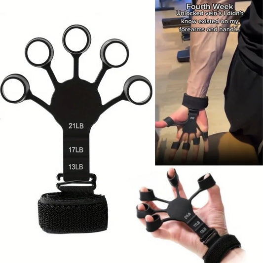 5-Finger Trainer Silicone Wrist Grip Strengthener Hand Strength Recovery for Fingers Therapy & Vein Circulation Improvement Beauty World Shop