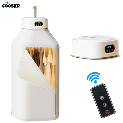 Portable Clothes Dryer Folded Electric Clothing Dryer Multifunctional Intelligent Timed Warm Laundry Dryer with Remote Control Beauty World Shop