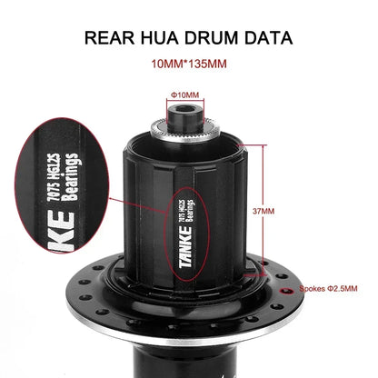TANKE 120 Click Hub Bearing MTB Hub Front Rear 32 36 Holes Disc Brake Bicycle Hubs 7 8 9 10 11 12 Speed Quick Release 6 Pawl Hub Beauty World Shop