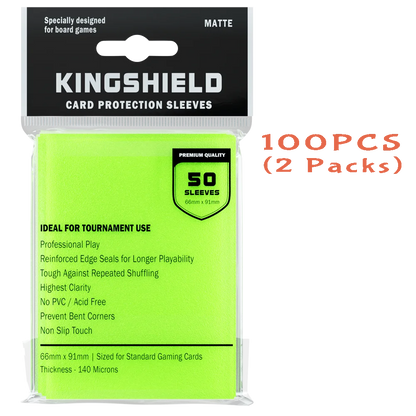 100PCS Matte Colorful Standard Size Card Sleeves TCG Trading Cards Protector Tarot Shield Board Games Cover PKM 66x91mm Beauty World Shop