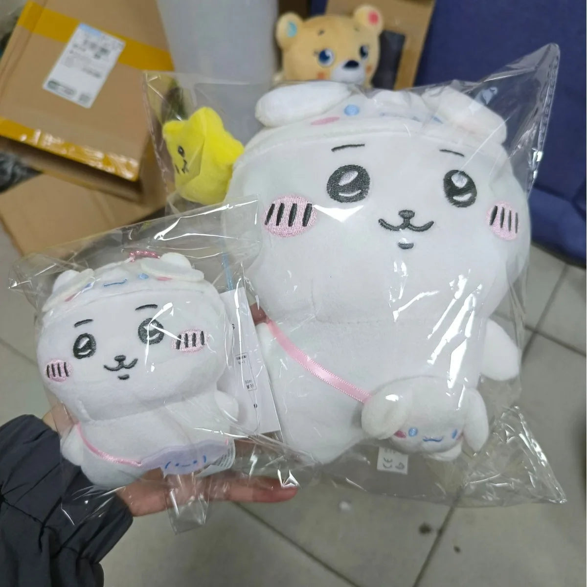 Self-deprecating Bear Chiikawa Sanrioi hachiware Plush Toy Co-branded Doll Pendant Cute Jiyi Xiaohachi Usaki Bedroom Ornaments Beauty World Shop