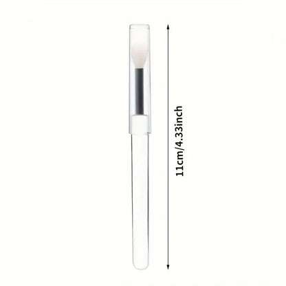 1/3/5PCS Portable Silicone Lip Brush With Cover Soft Multifunctional Lip Balm Applicator Lipstick Lipgloss Makeup Brushes Beauty World Shop