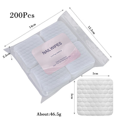Nail Polish Remover Wipes Nail Cleaning Pads, Non Woven Nail Pads For Women Girl Beauty Salon Beauty World Shop