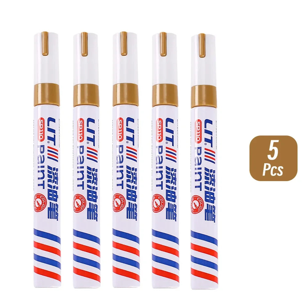 3mm 10p Colorful 8 Colors Permanent Paint Marker Waterproof White Markers tire tread rubber fabric Paint metal Paint Marker Pens Beauty World Shop