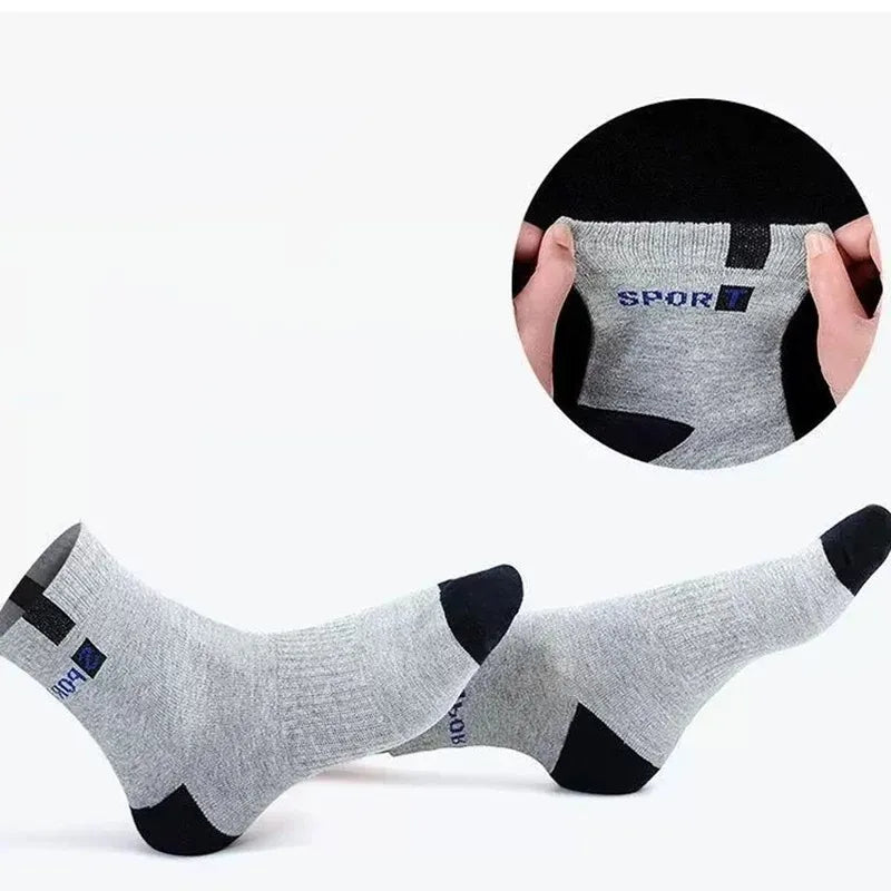 10/5/3pairs Breathable Con Sports Stockings Men Bamboo Fiber Autumn and Winter Men Socks Sweat Absorption Deodorant Business Sox Beauty World Shop