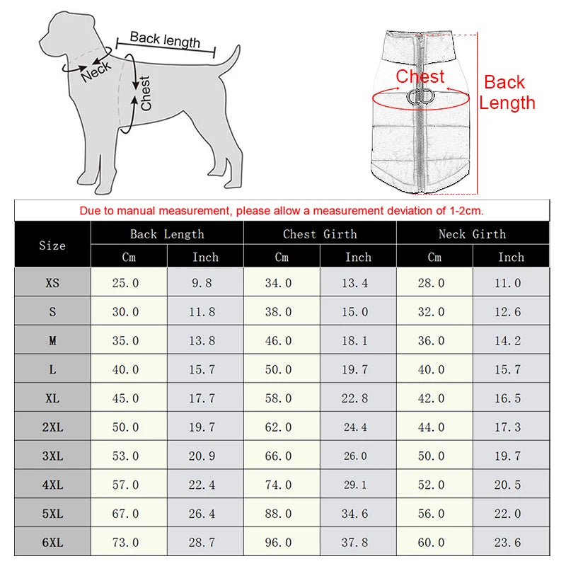 Winter Pet Dog Clothes Warm Big Dog Coat Puppy Clothing Waterproof Pet Vest Jacket For Small Medium Large Dogs Golden Retriever Beauty World Shop