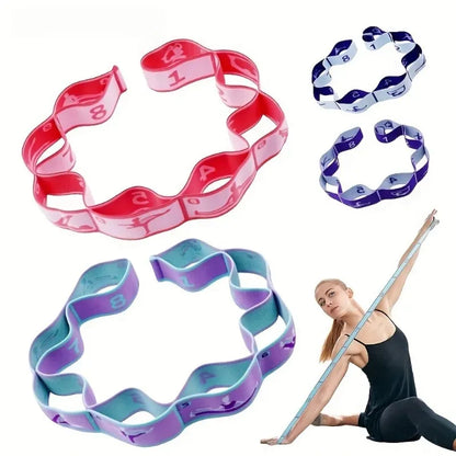 Adult Latin Training Elastic Resistance Band Yoga Auxiliary Stretching Belt Bands Beginner Pilates Dance Loop Fitness Tension Beauty World Shop