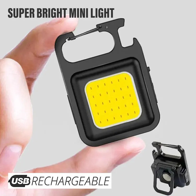 COB LED Mini Flashlight Super Bright EDC Keychain Light Outdoor Emergency Camping Pocket Lamp With Tail Magnet Corkscrew Beauty World Shop
