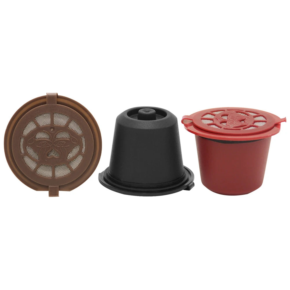 3pcs Refillable Reusable Coffee Capsule Filters for Nespresso Machine Beauty World Shop