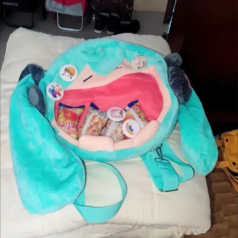 Hatsune Miku Shoulder Bag Backpack Cute Anime Girl Plush Cartoon Kawaii Knapsack Student Bag Packet For Kids Gifts Toys Beauty World Shop