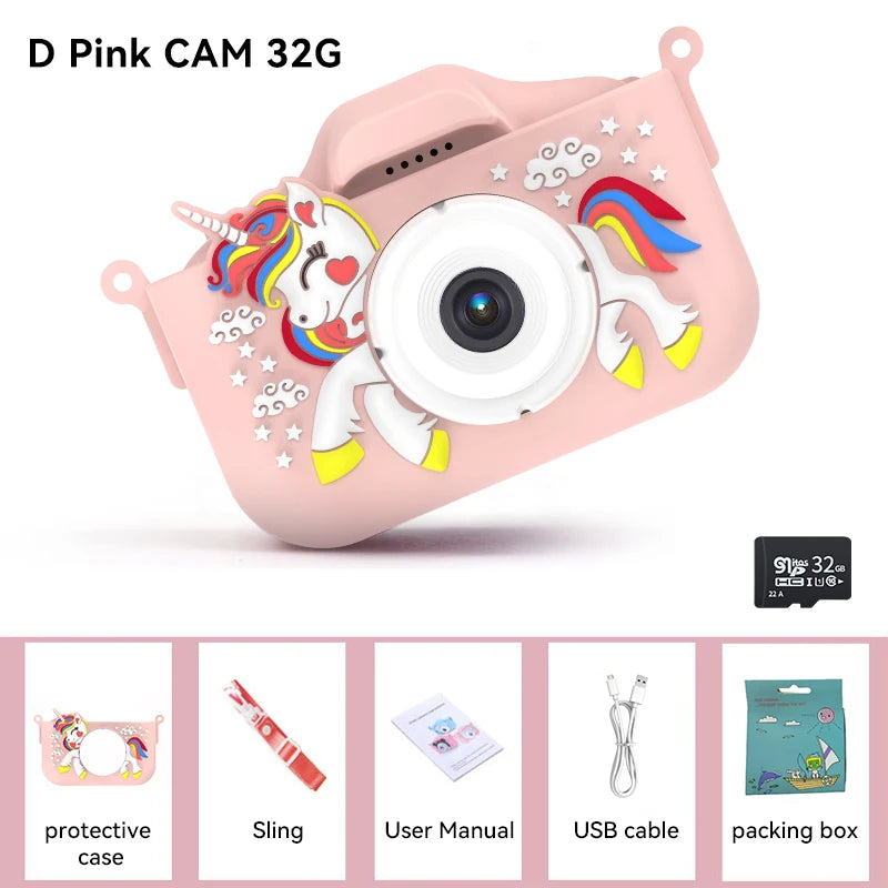Christmas Children Camera HD 1080P Toddler Digital Video Camera 2.0inch Kids Camera with Silicone Cases Toys for Christmas Gifts Beauty Fashion