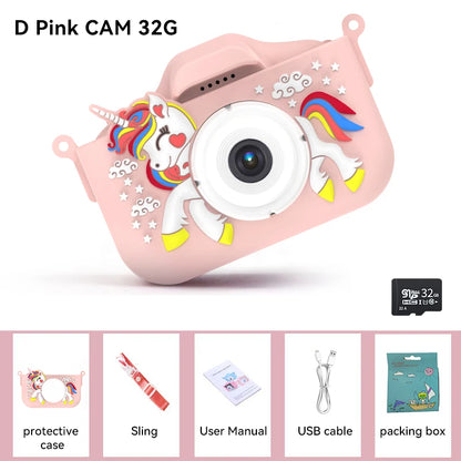 Christmas Children Camera HD 1080P Toddler Digital Video Camera 2.0inch Kids Camera with Silicone Cases Toys for Christmas Gifts Beauty Fashion