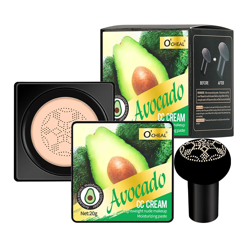 OCHEAL Mushroom Head BB Cream Foundation Cream for Face Makeup Concealer Cushion for Face Base Cream Makeup Cushion Compact Beauty World Shop