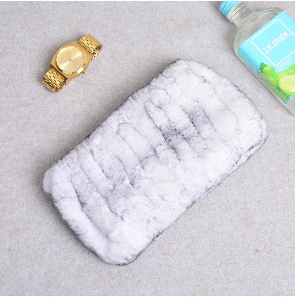 Women Handmade Stretch 100% Real Rabbit Fur Scarf Knit Genuine Rex Rabbit Fur Headbands Girls Natural Rabbit Fur Ring Scarves Beauty World Shop
