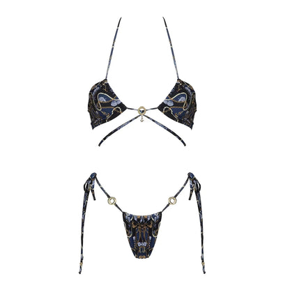2026 New High Quality Elegant One Piece Swimsuit And Skirt Print Deep-V Lace-up Women Bikini Set Swimwear Party Bathing Suit Beauty World Shop