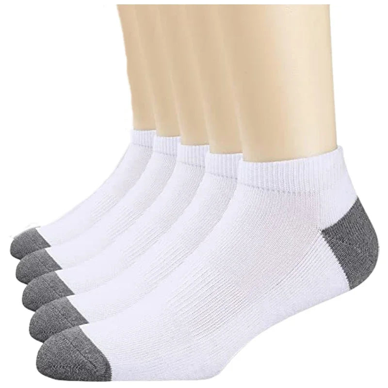 Men's Mid-Calf Cotton Socks 10/5/3 Pairs | Soft Breathable All-Season Crew Socks Solid Color for Daily Work, Sports &Casual Wear Beauty World Shop