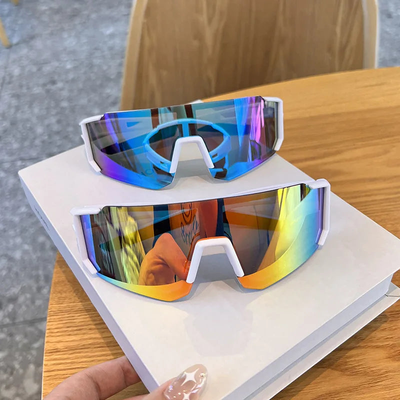 Hiking 2pcs Cycling Anti Light Glasses Men Women UV400 Sandproof Eye Protector Shades Outdoor Sports Goggle Anti Radiation Lens Beauty World Shop