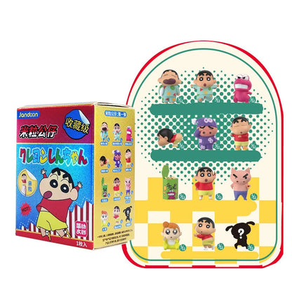 Crayon Shin-Chan Anime Figures Creative Peripheral Dinosaur Diary Baby Rice Grains Doll Model Blind Boxs Toys Children's Gifts Beauty World Shop