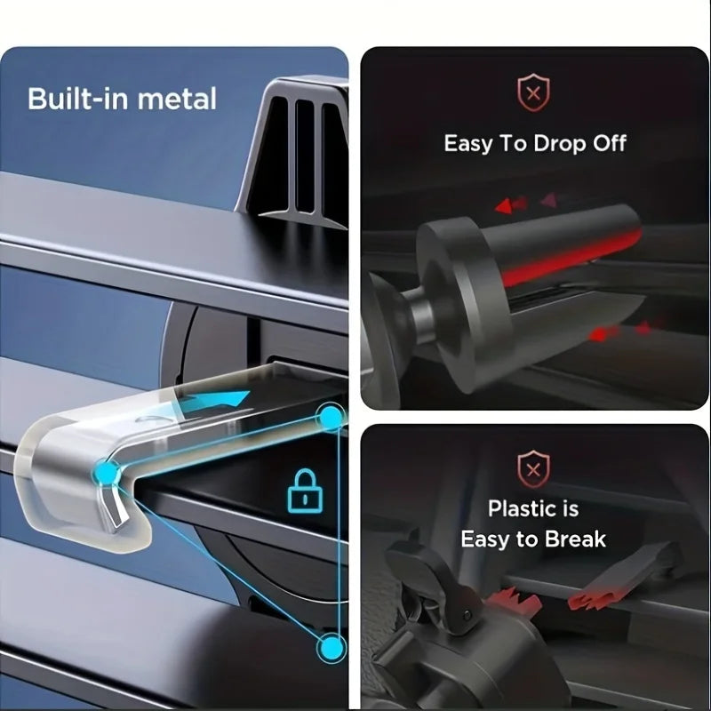 Car Phone Holder Car Air Vent Clip Mount Mobile Cell Stand Smartphone GPS Support For 4.7-6.7 Inch Mobile Devices Beauty World Shop