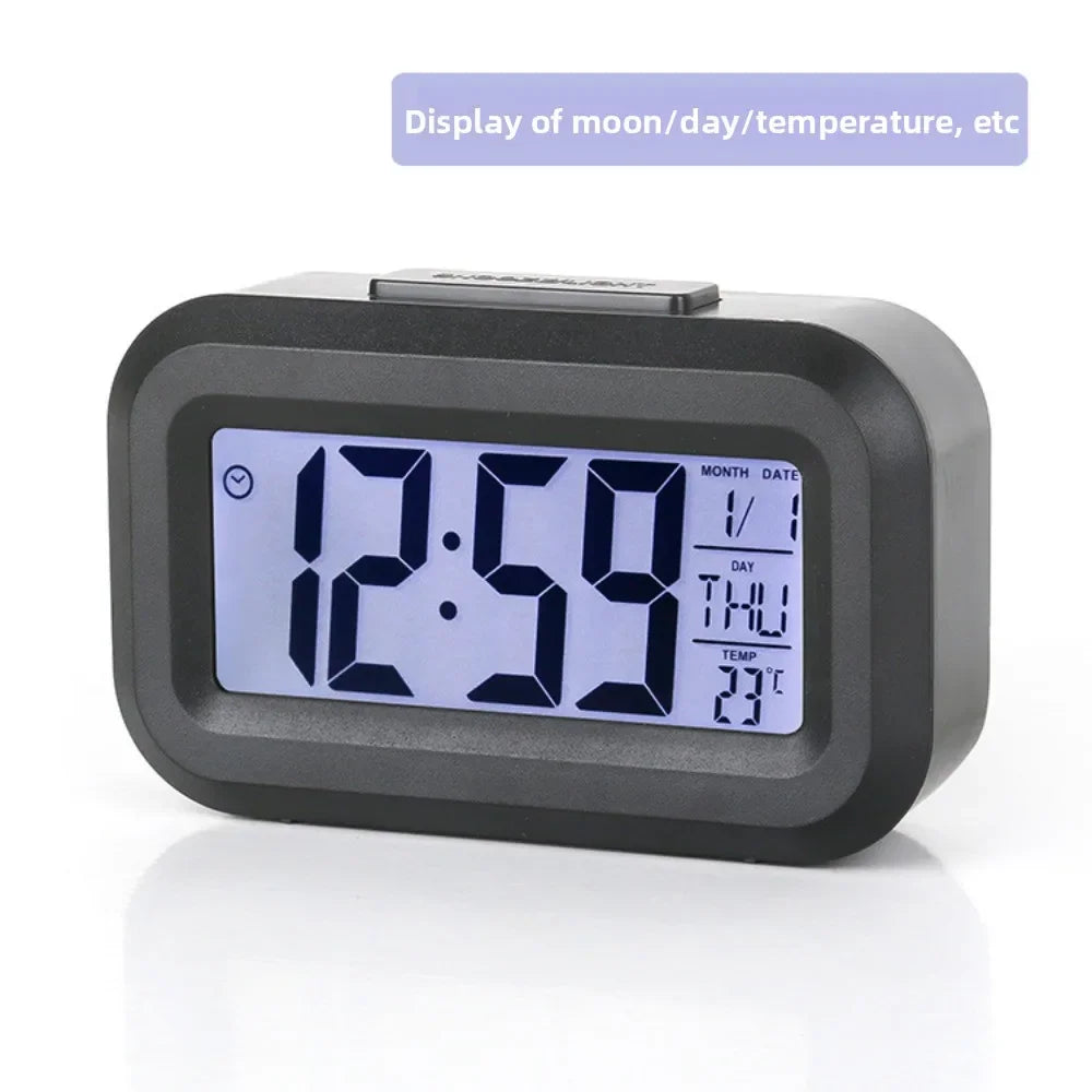 Digital Led Clock Household Bedside Battery Powered Multi-function Alarm Clock Desk Things for the Room Table Clocks Home Decor Beauty World Shop