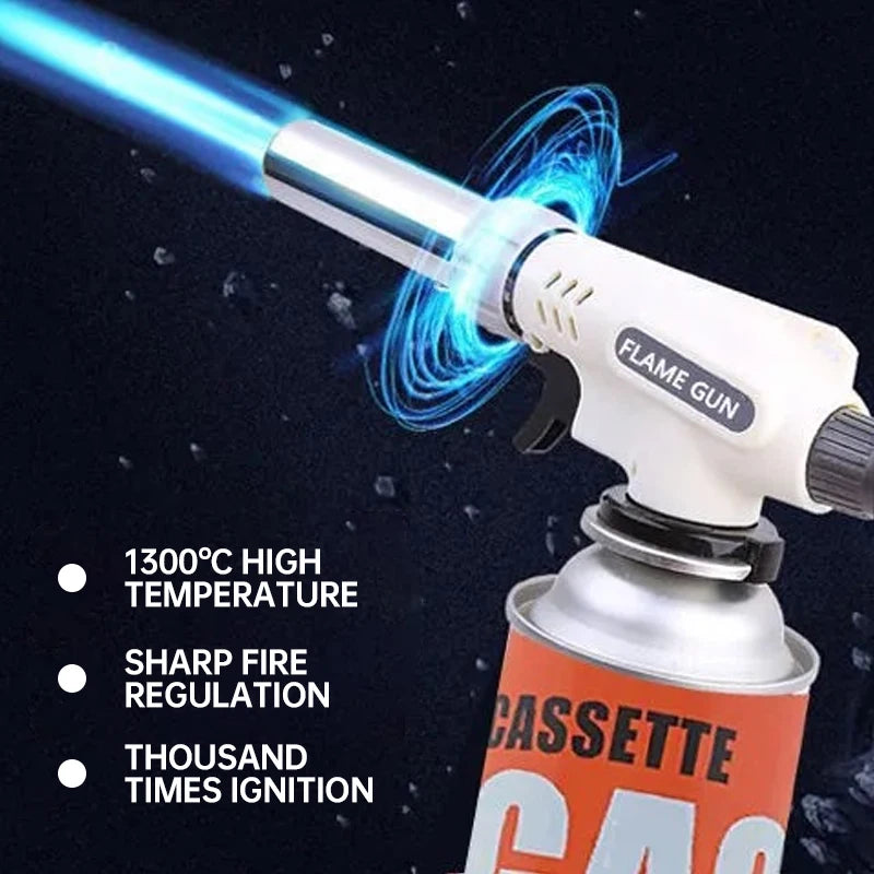 Portable Flame Gun, Cooking Spontaneous Combustion Butane Gas Torch, Lighter, Welding Burner, Gas Torch Barbecue Camping Cooking Beauty World Shop