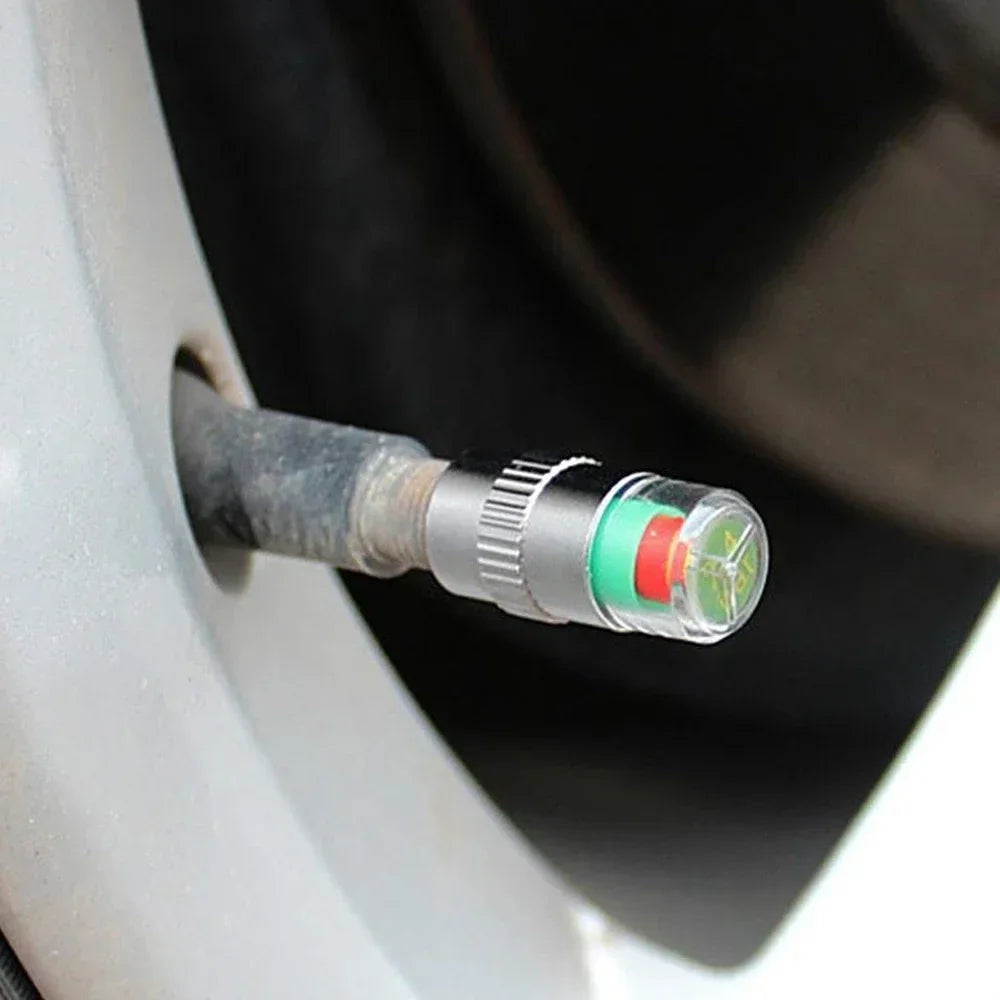 NEW 4pcs Car Tire Pressure Indicator Gauge Alert Monitoring Valve Cap Sensor External Detection Beauty World Shop