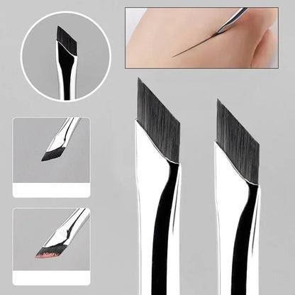 2/5Pc Karsyngirl Upgrade Blade Eyeliner Brush Ultra Thin Fine Angle Flat Eyebrow Brush Under The Eyes Place Precise Detail Brush Beauty World Shop