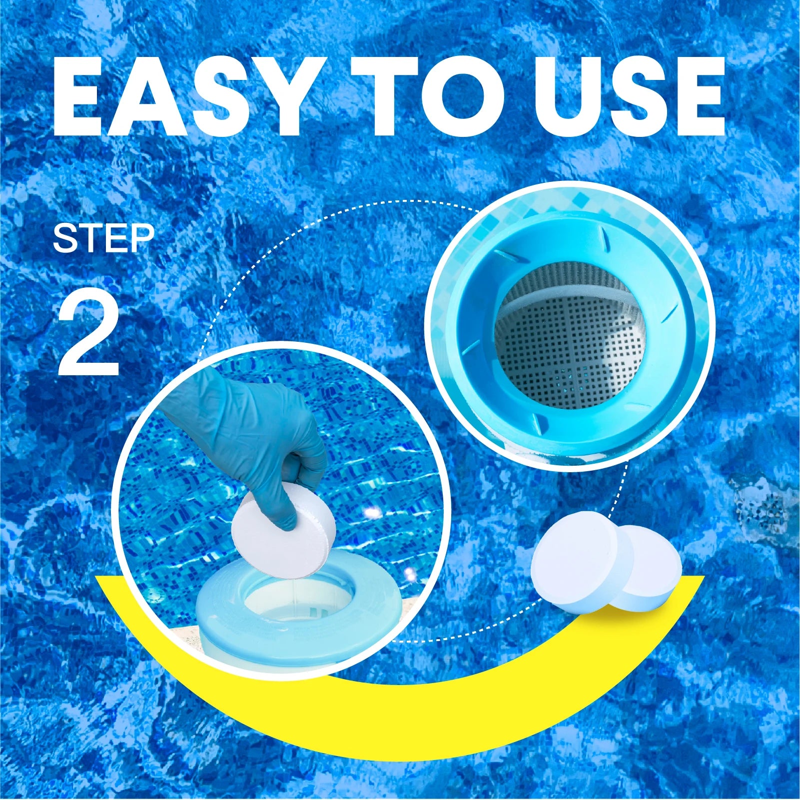 PROFELIZ Chlorine Tablets 3 Inch for Swimming Pools, Kills Bacteria and Stops Algae, Slow Dissolving,Pool Chlorine Tablets,4lbs Beauty World Shop