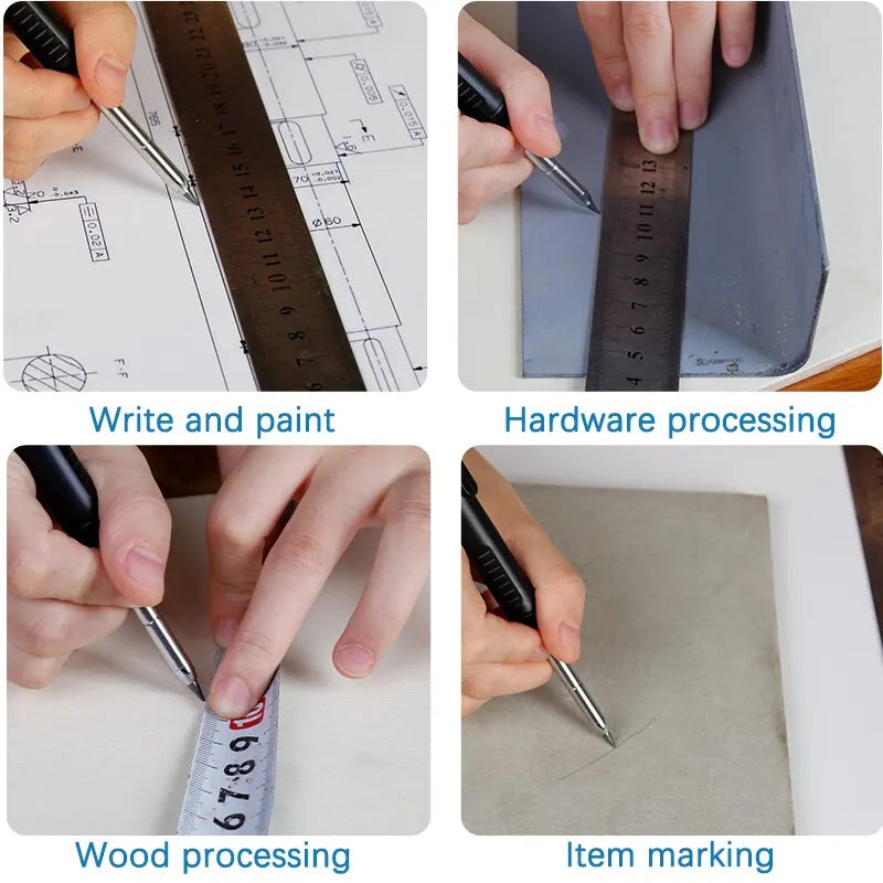 Solid Carpenter Pencil Set Woodworking Tools Mechanical Pencil 5 Colors Refill Construction Job Tools Carpentry Marking Scriber Beauty World Shop