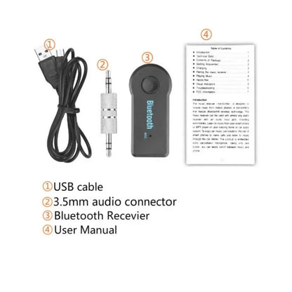 Wireless Bluetooth AUX Car Bluetooth 5.0 Receiver,3.5mm Socket Adapter,Audio Converter Mobile Phone Hands-Free Stereo Beauty Fashion