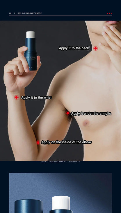 Fanzhen Men's Solid Cologne - Light and Fresh Scent, All-Over Use, Portable Stick for On-the-Go Convenience Beauty Trend Shop