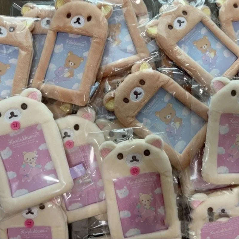 Rilakkuma Plush Keychain Card Holder Photo Protective Case Cartoon Anime Derivative Peripherals Bags Pendant Accessories Gifts Beauty World Shop