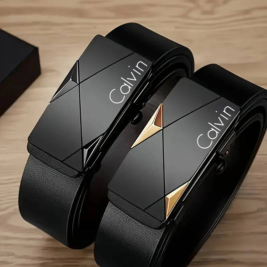 Stylish Men's PU Leather Belt - Fashion Belts for Daily Life, Leisure, Party, Festival, Work, and Business Automatic Buckle Beauty World Shop