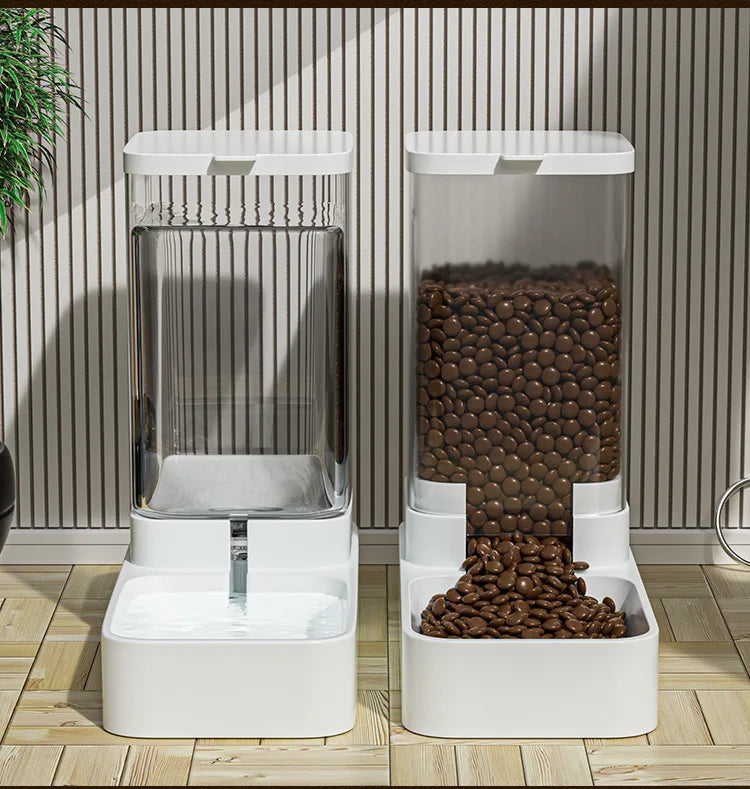 Large Capacity Automatic Gravity Pet Feeder and Water Dispenser Dual Bowl Leak Proof for Cats Dogs Home Travel Feeding Station Beauty World Shop