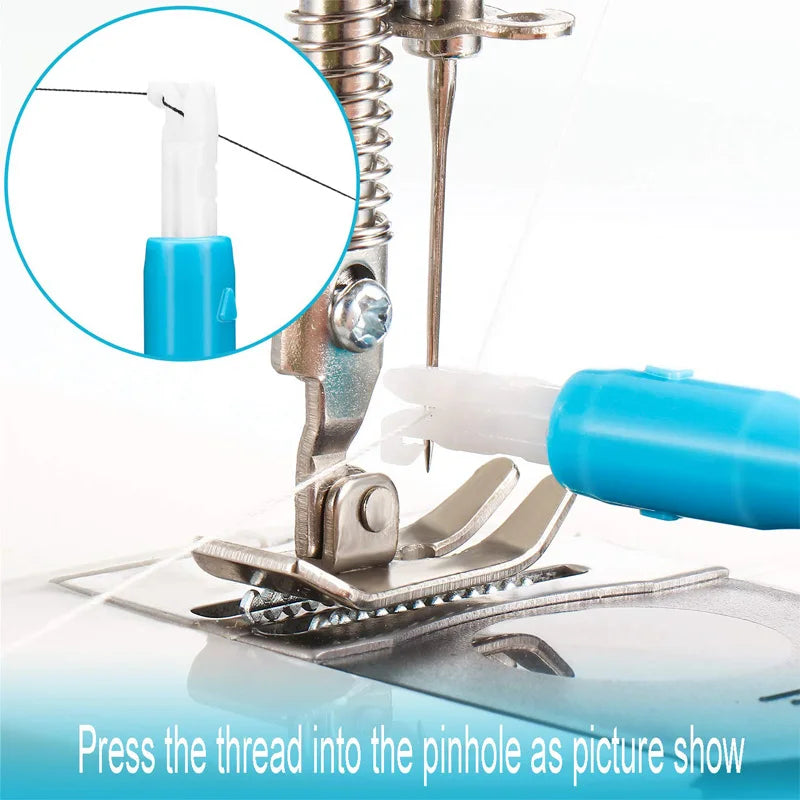 Sewing Needle Inserter Automatic Needle Quick Sewing Threader Needle Threading Tool For Sewing Machine Holds Needles Firmly Beauty World Shop