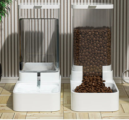 Large Capacity Automatic Gravity Pet Feeder and Water Dispenser Dual Bowl Leak Proof for Cats Dogs Home Travel Feeding Station Beauty World Shop