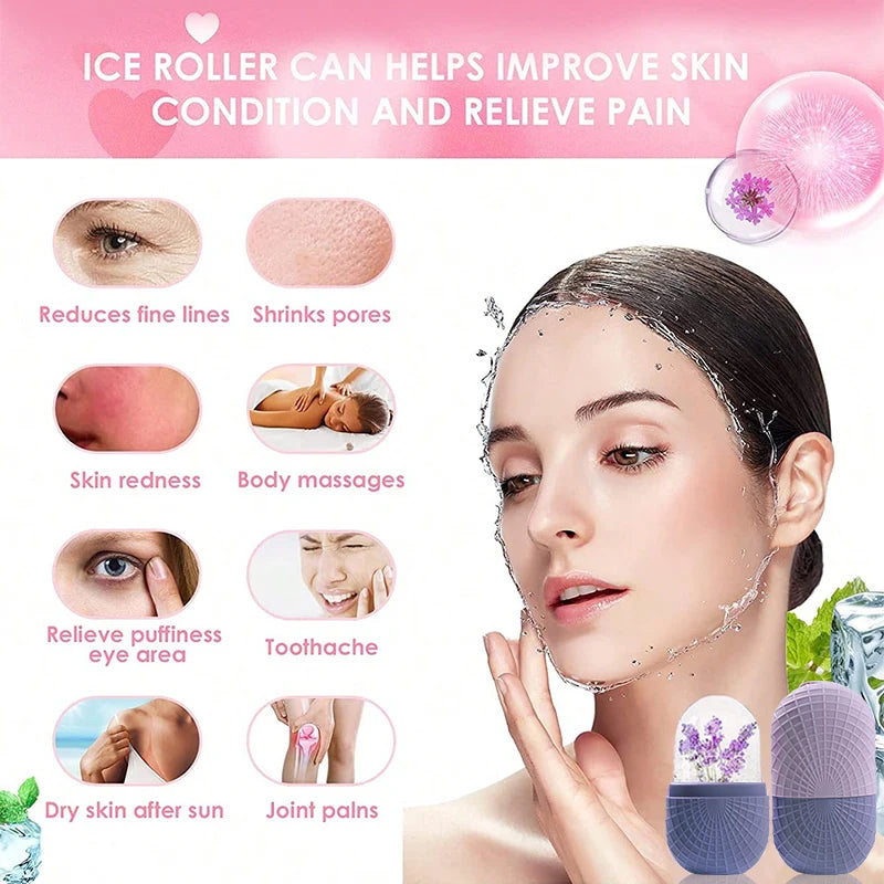 Face and Eye Ice Roller, Face Beauty Ice Roller, Facial Ice Massage Beauty Silicone, Reusable Leakproof Skin Care Tool Beauty World Shop