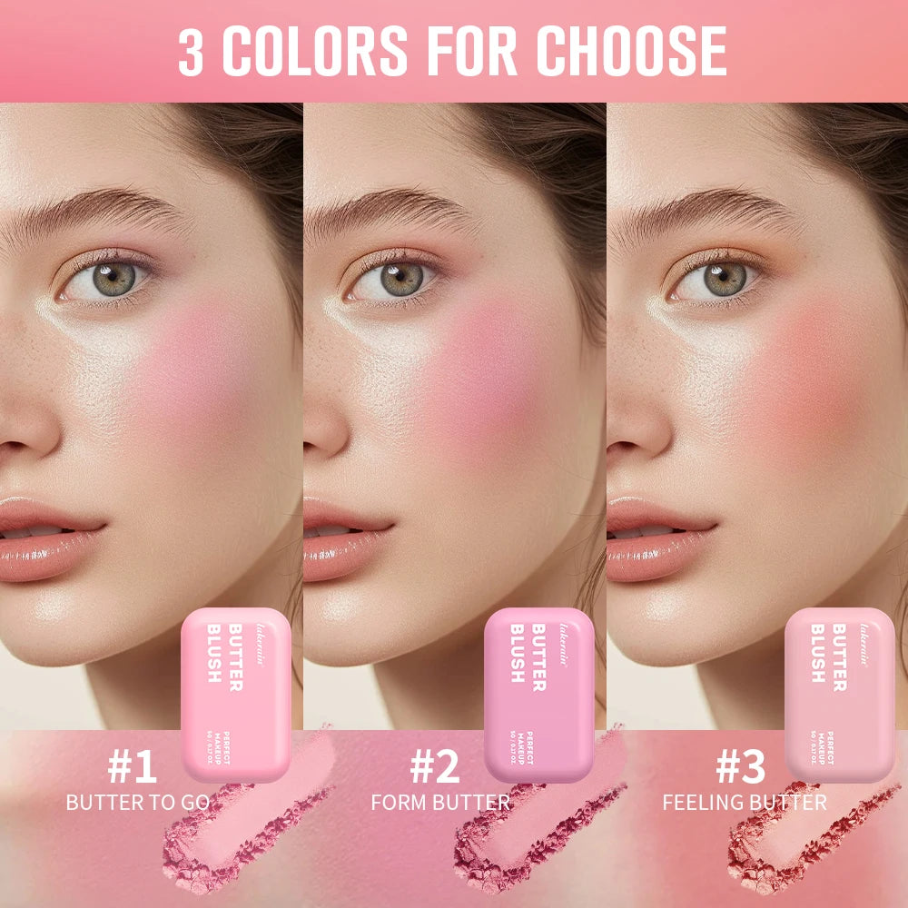 Professional Makeup Powder Blush 12HR Wear Vegan Formula Blusher Makeup Blush in Bar Cosmetics Palette Powder Pink Cream Face Beauty World Shop