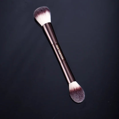 Makeup brush, powder brush, blush brush, loose powder brush, exquisite professional metal handle, double-head design, with box Beauty World Shop