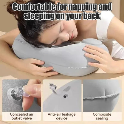 Inflatable Travel Neck Pillow U-shaped Cervical Orthopedic Protection Pillow Outdoor Portable Foldable Pillow Travel Essentials Beauty World Shop