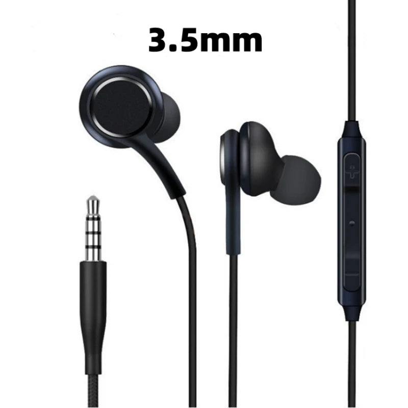 Type C Wired Earphone For Samsung Galaxy S23 S21 S22 Ultra Plus 3.5 mm Earbuds Headphones A54 A34 A53 A53 Accessories Beauty World Shop
