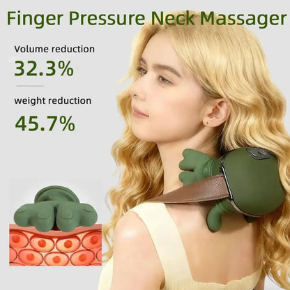 3-Level Modes Bionic Neck Shoulder Massager Back Massagers Electric Kneading Muscles Massage Pillow Relax Neck Waist Leg Body