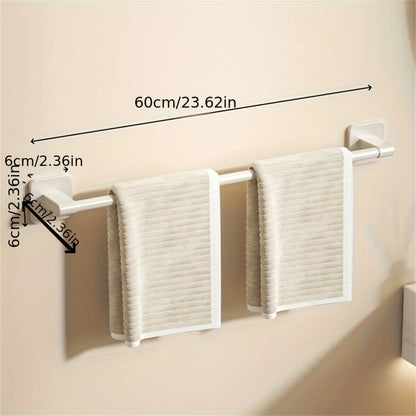 1 Piece Of Bathroom Facilities White Non-Perforated Wall-Mounted Bathroom Towel Bar Size 40-60cm Storage Rack Towel Rack Beauty World Shop
