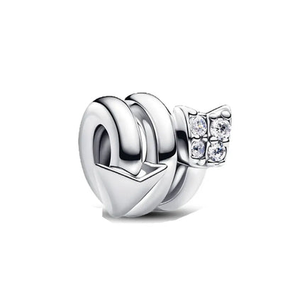 2025 New S925 Silver Spring Ball Bear Cross Pendant Suitable for Original Bracelets DIY Accessories Women's Charm Jewelry Gifts Beauty World Shop
