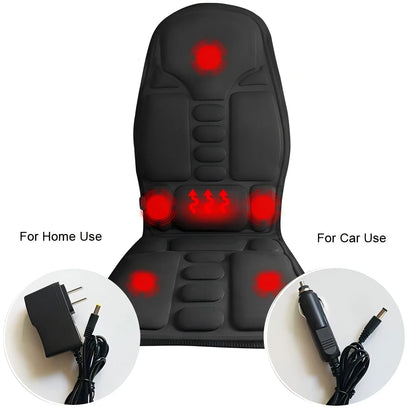 Portable Full Body Massage Chair Cushion, Neck Back Waist Hips Massage Pad Soft Relax for Home Office Car Use Beauty World Shop