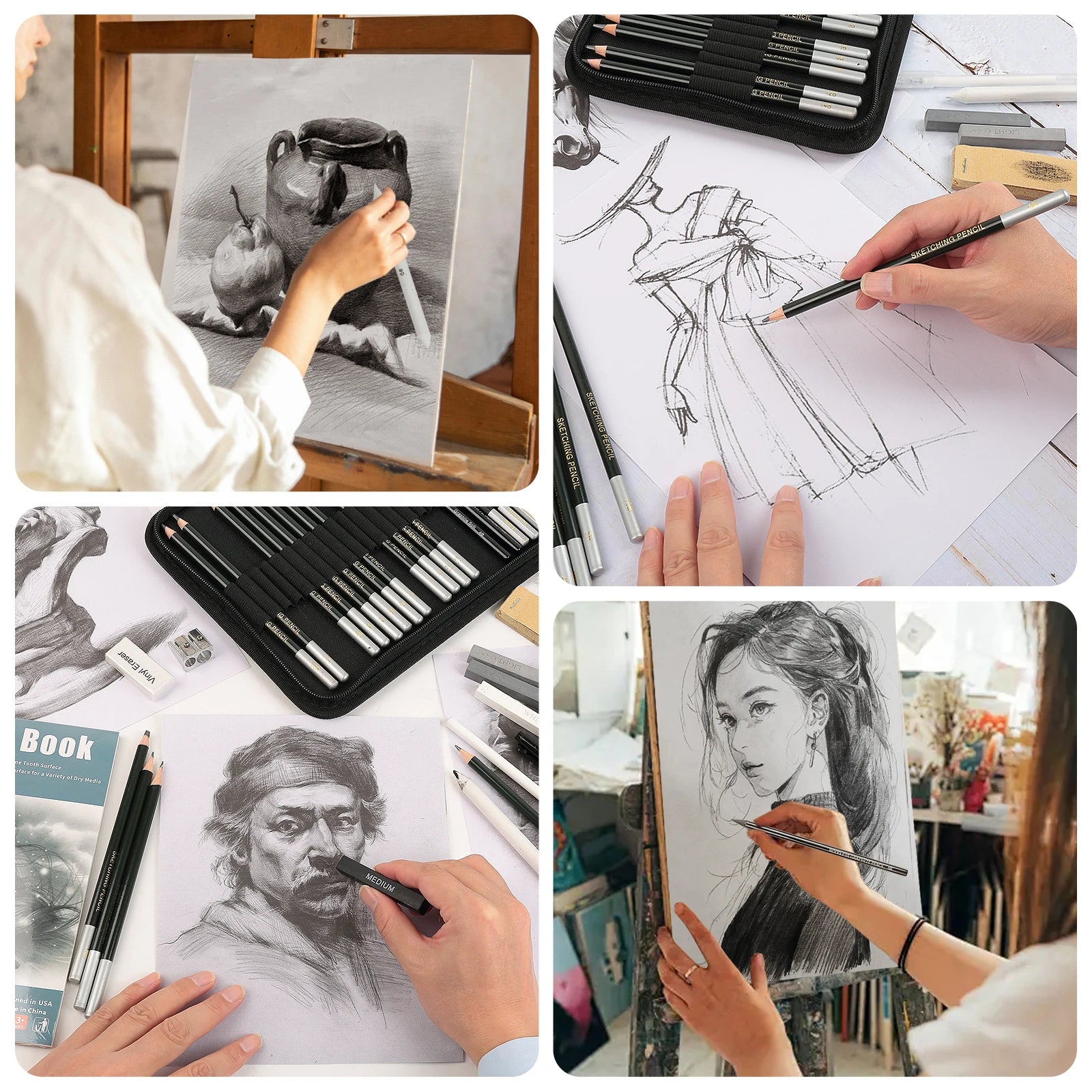 12/20/25/54/70 pcs Drawing Sketching Coloring Set Drawing Pencils & Sketching Kit Art Tool Kit Professional Art Supplies Set Beauty World Shop