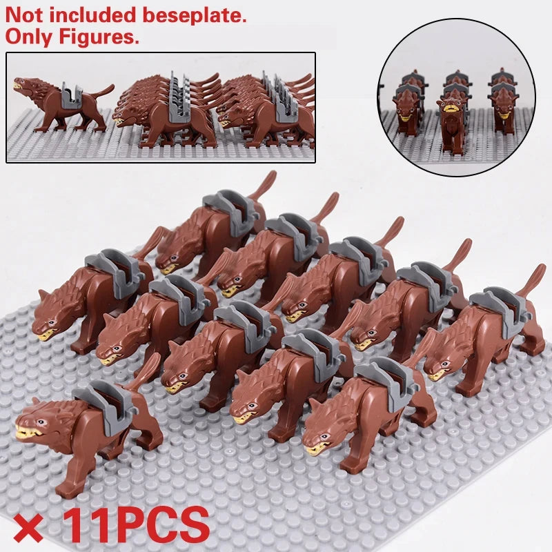 Medieval Military Sets Cavalry Figures War Horse Animals Building Blocks Parts Knight Weapons Accessories Toys for kids gifts Beauty World Shop