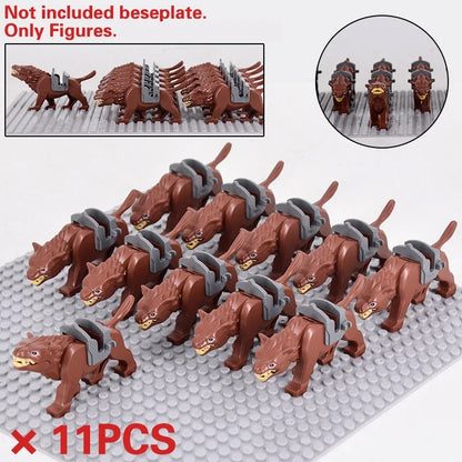 Medieval Military Sets Cavalry Figures War Horse Animals Building Blocks Parts Knight Weapons Accessories Toys for kids gifts Beauty World Shop