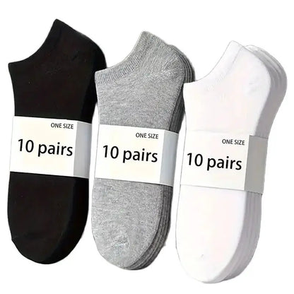 5/10-Pack Unisex Comfort-Fit Ankle Socks For All, Breathable & Lightweight - Ideal For Sports & Daily Wear Beauty World Shop