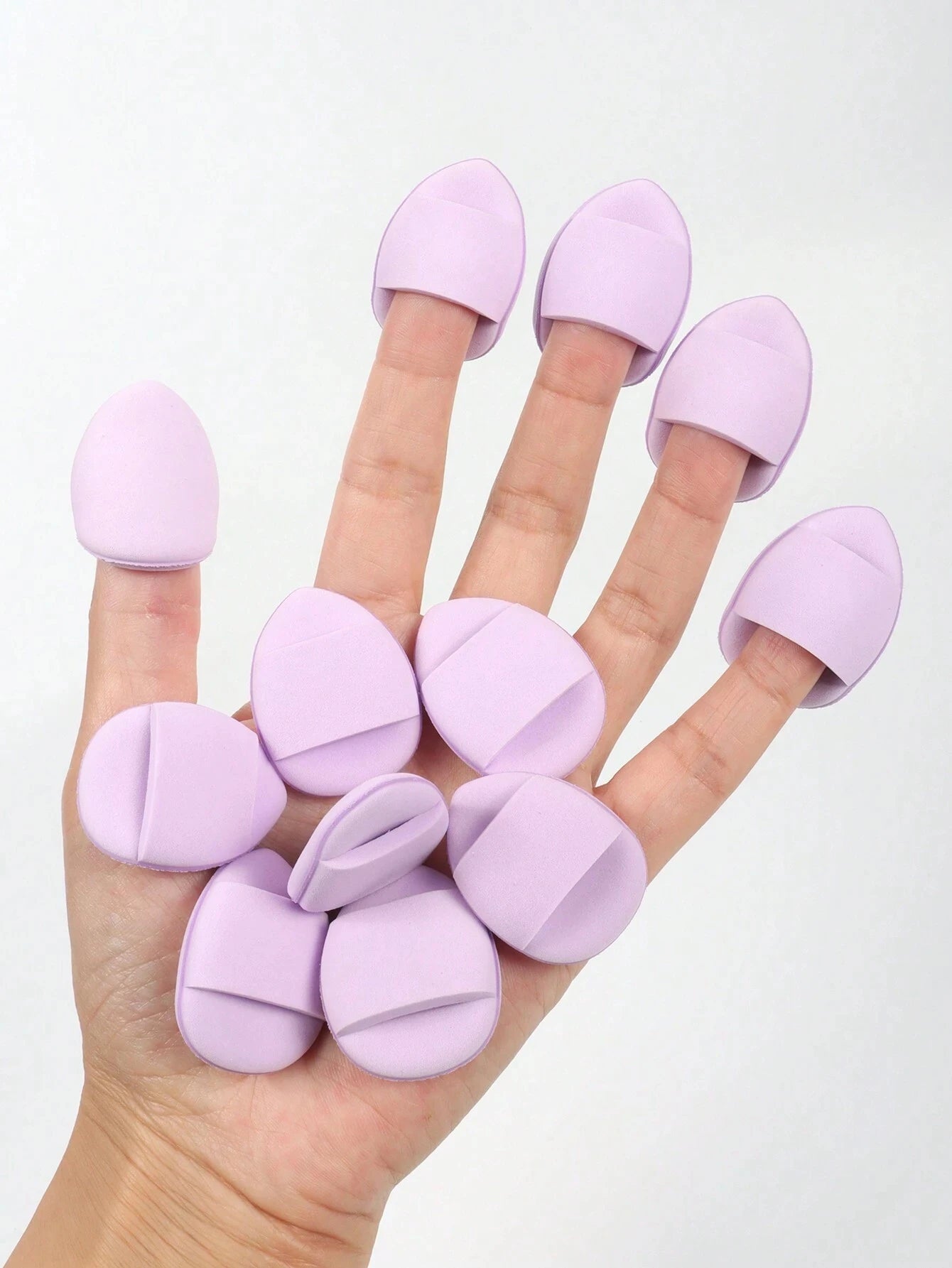 10/50Pcs Finger Cushion Powder Puff,With Air Cushion Powder Puff, Latex-Free Blending Sponge And Makeup Puff Beauty World Shop